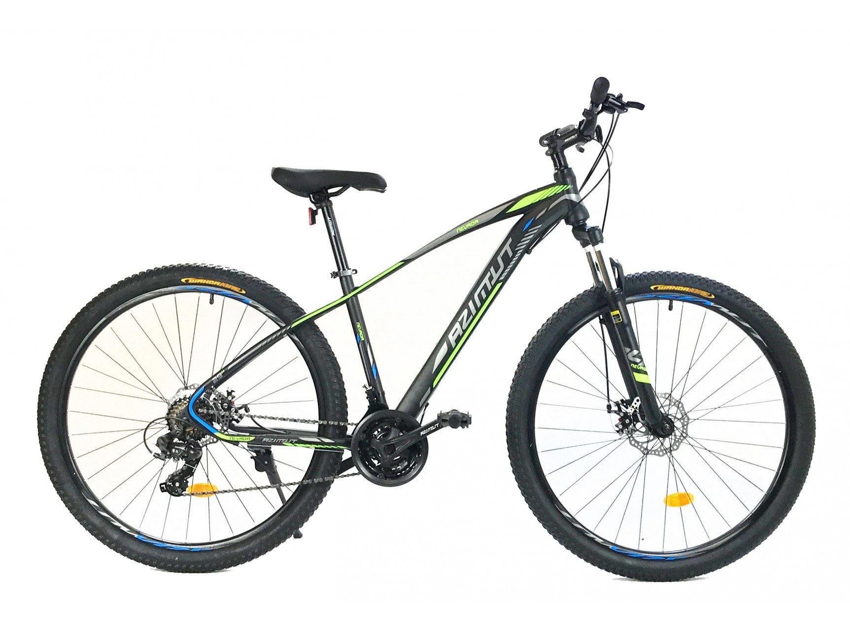 

Велосипед Azimut 2021 Shimano Nevada 24" 15" Black / Green (Nevada/GFRD)
