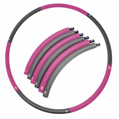 

Обруч массажный Hula Hoop SportVida 90 см SV-HK0215 Grey-Pink SKL41-227814