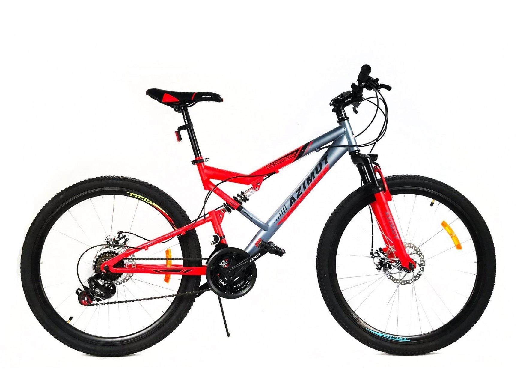 

Велосипед Azimut Scorpion 2021 Shimano 27,5" 19" Grey / Red (Scorpion/GFRD)