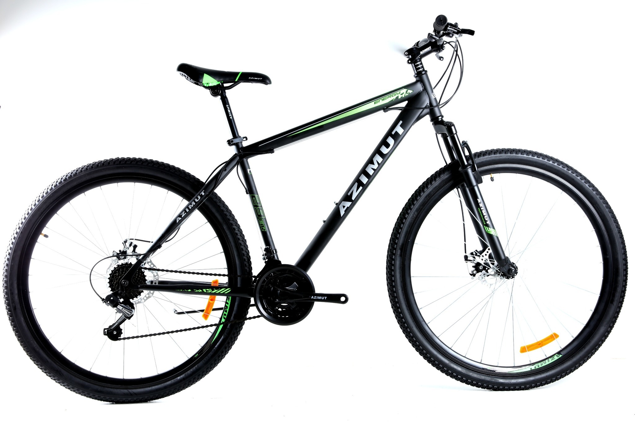 

Велосипед Azimut 2021 Energy Shimano 26" 21" Black / Green (Energy/GFRD)