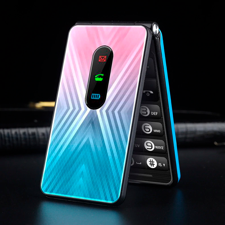 

Мобільний телефон Tkexun M33 blue Розкладачка Кнопковий 2.4" 800mAh (1214 zp)