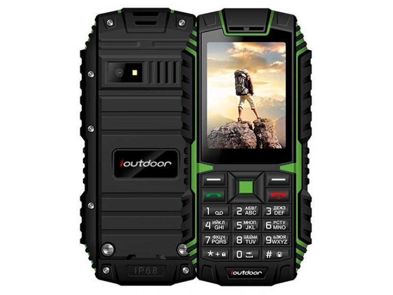 

Мобильный телефон iOutdoor T1 green Кнопочный IP68 2,4" 2100mAh (1215 zp)