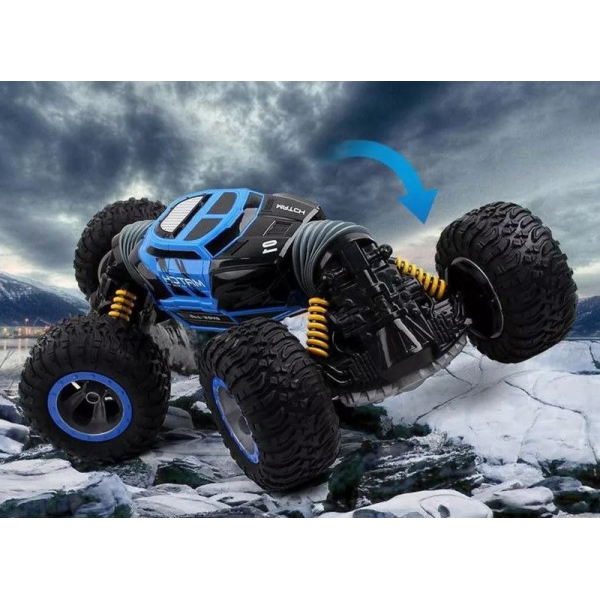 

Машинка трансформер перевертыш HYPER Actives Stunt 4WD на Радиоуправлении вездеход-джип перевертыш Большой 34,5 см Синий