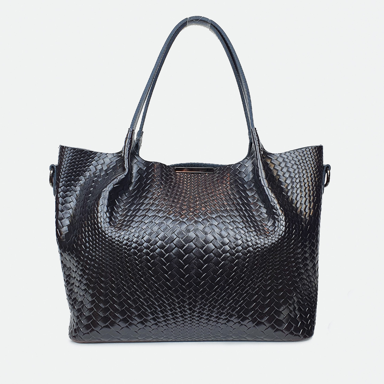 

Женская сумка кожаная черная 8622ч, Fashion