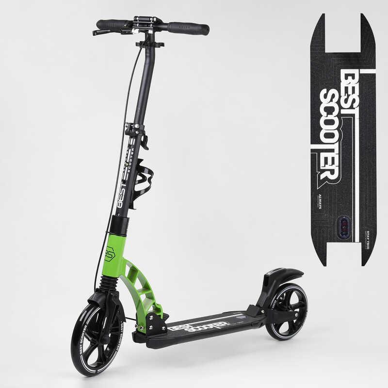 

Самокат двухколесный "Best Scooter" 49161, Черно-зеленый