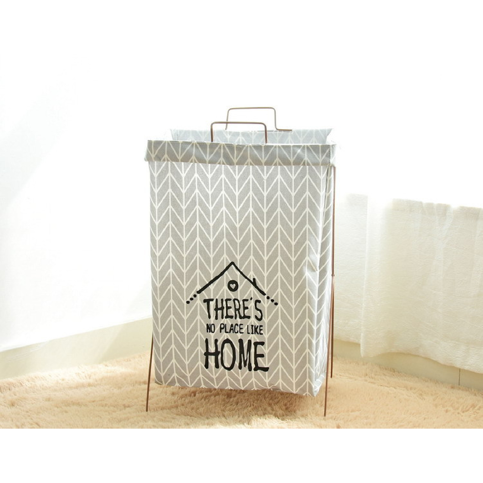 

Корзина для игрушек сумка серая Домик