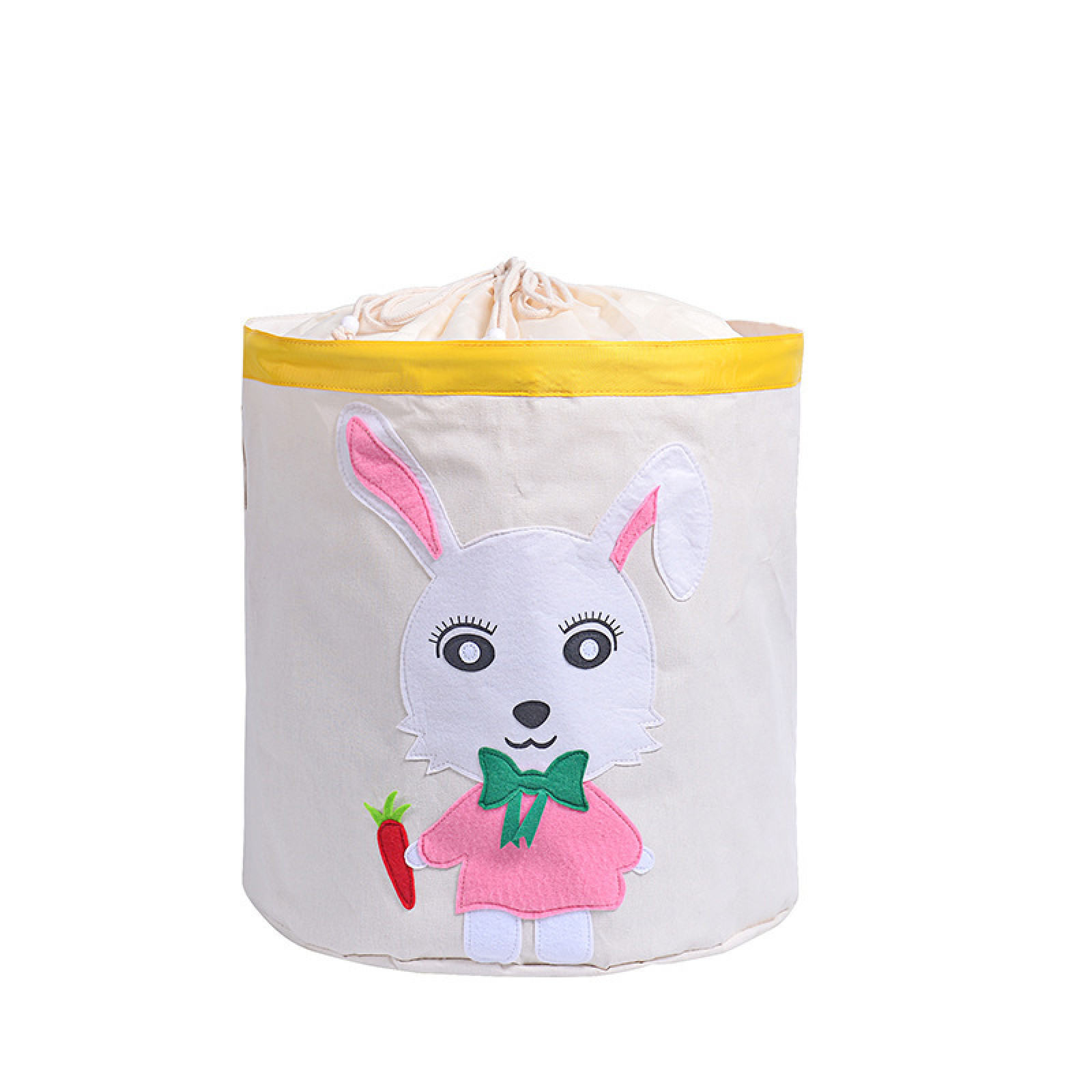 

Корзина для игрушек на завязках белая Зайчонок