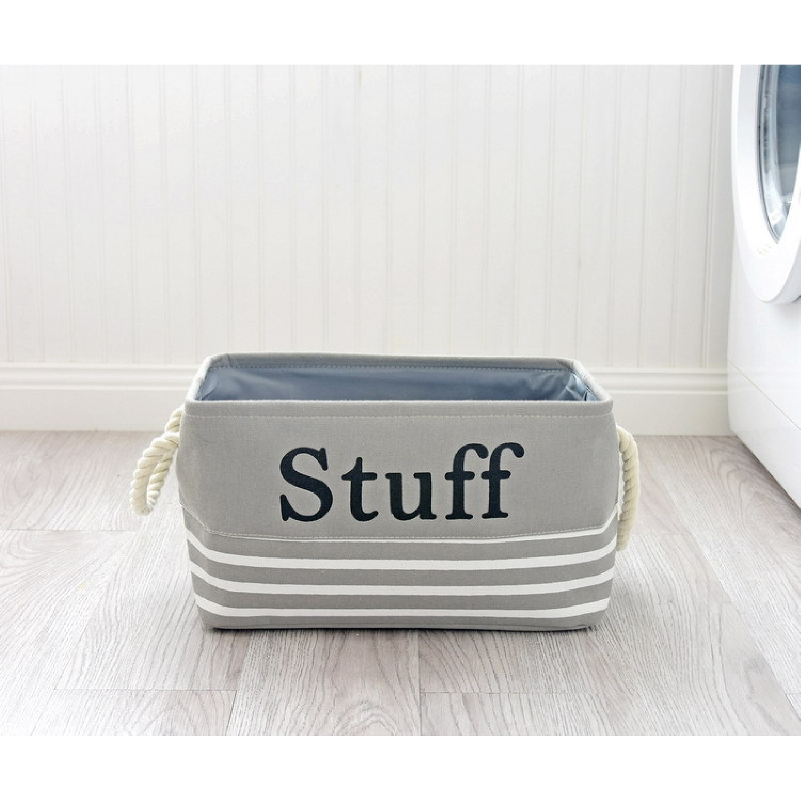 

Корзина для игрушек прямоугольная серая Stuff Medium