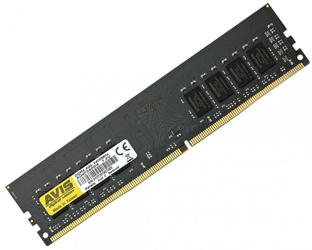 

Оперативная память DDR4-2400 4Gb PC4-19200 AVIS AD4F2400/4 4096MB (770008603)