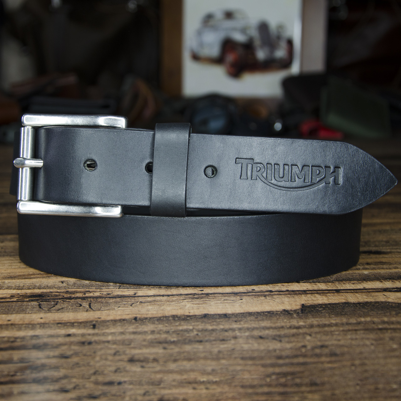 

Кожаный ремень Ridl Triumph 110 см черный