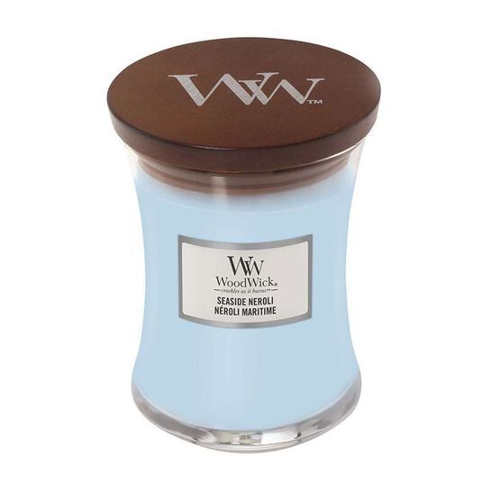 

Ароматическая свеча Woodwick Medium Seaside Neroli 275 г