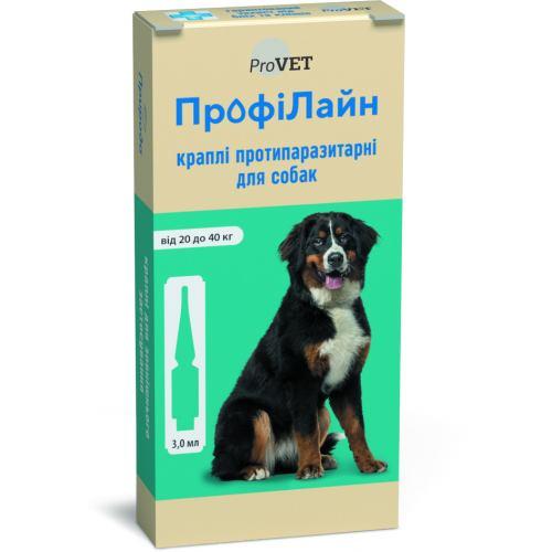 

Капли на холку "Профилайн" для собак 20-40 кг 1уп.(4 пипетки*3,0мл) (инсектоакарицид)