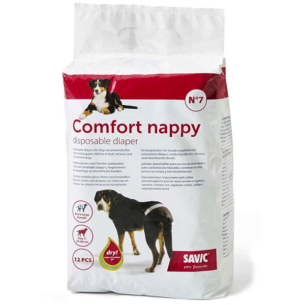 

Памперсы Savic Comfort Nappy САВИК КОМФОРТ НАППИ для собак, 12 шт/уп