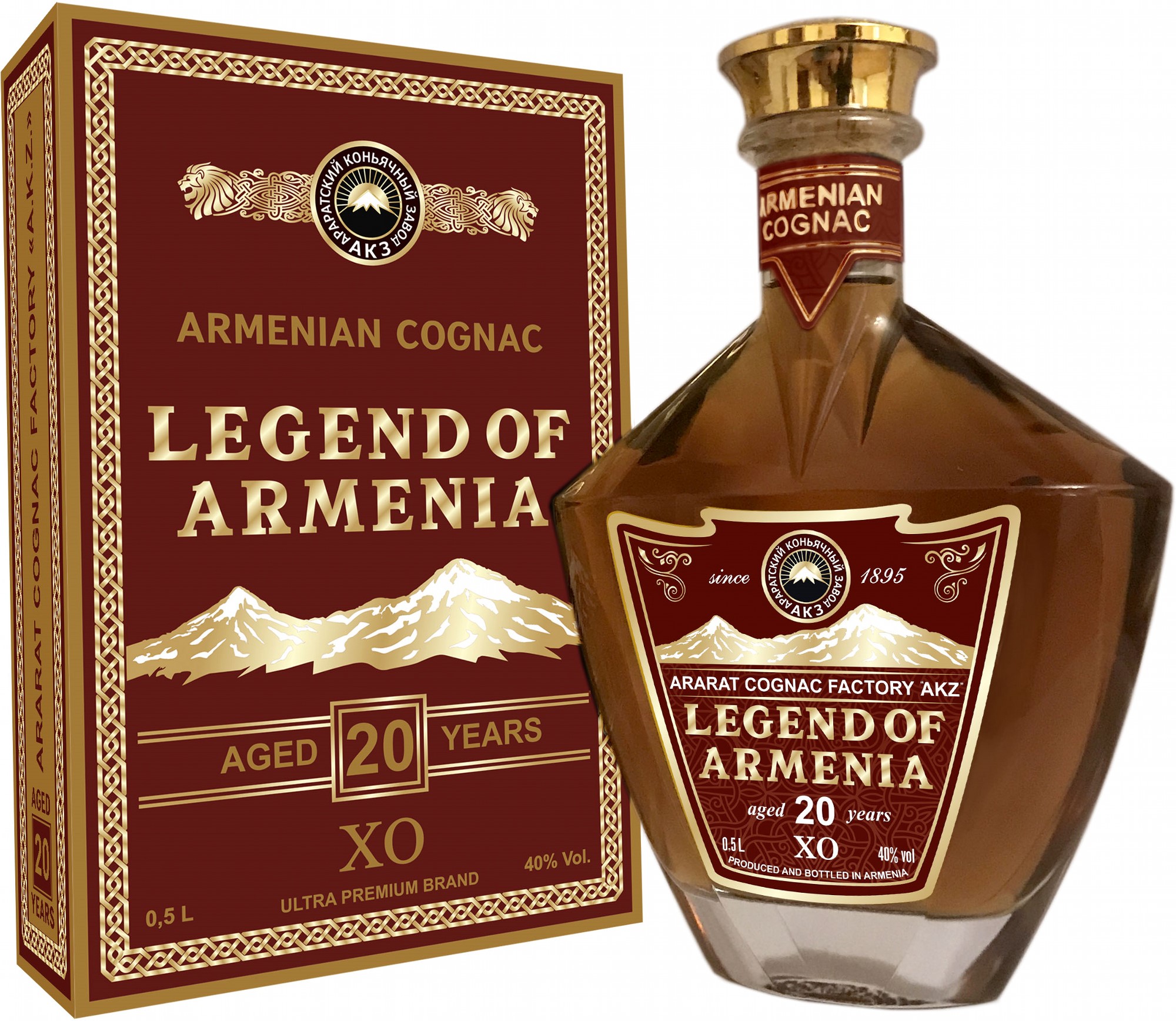 Акция на Бренди Легенда Армении 20 лет выдержки 0.5 л 40% (4850001922377) от Rozetka UA