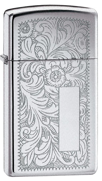 

Зажигалка Zippo узкая VENETIAN HIGH POLISH CHROME 1652