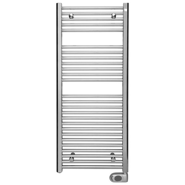 

Электрический полотенцесушитель Zehnder Aura 1226 x 500 мм хром 300 Вт с проводом (PBECZ-120-50-MQ-SC)