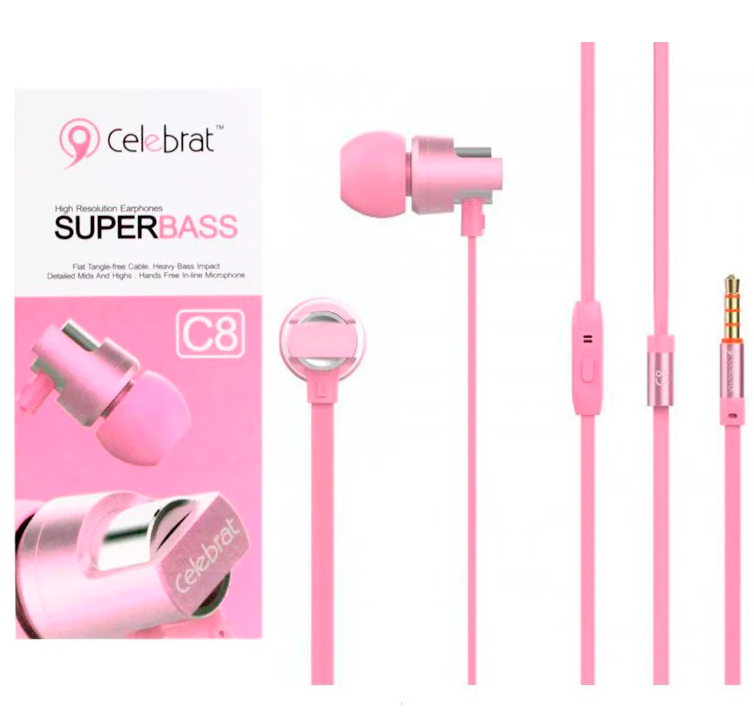 

Наушники Celebrat C8 Pink