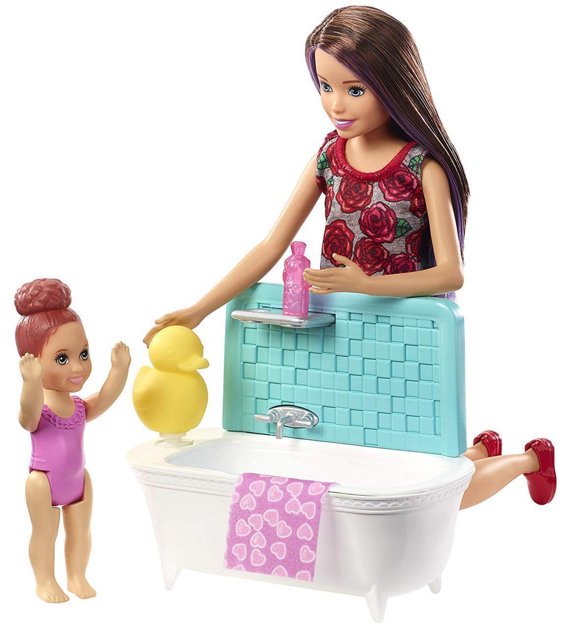 

Кукла Барби Скиппер няня Время купания Barbie Skipper Babysitters Inc Bath Time Dolls & Playset FXH05