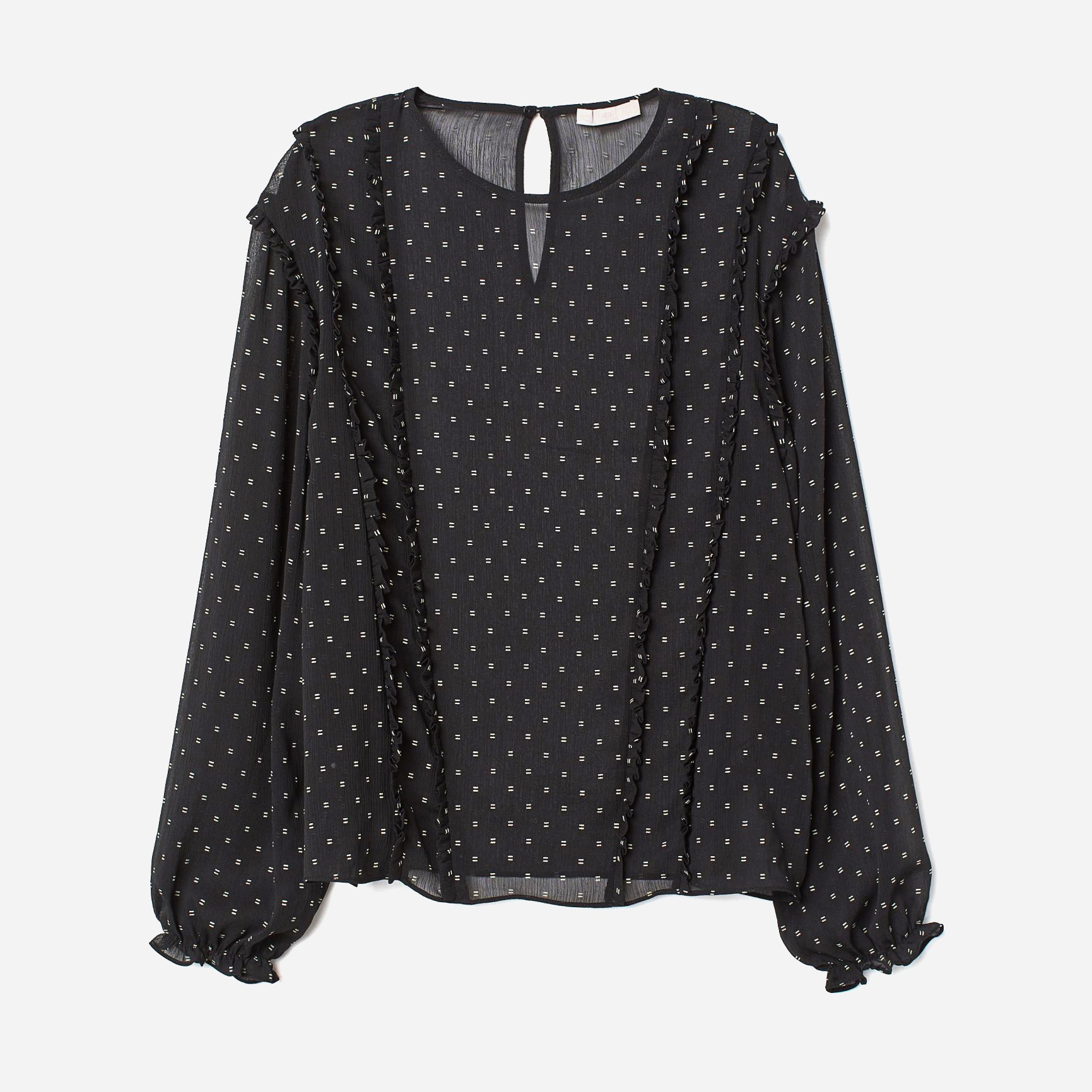

Блузка H&M 404-7133409  Черная, Блузка H&M 404-7133409 46 Черная