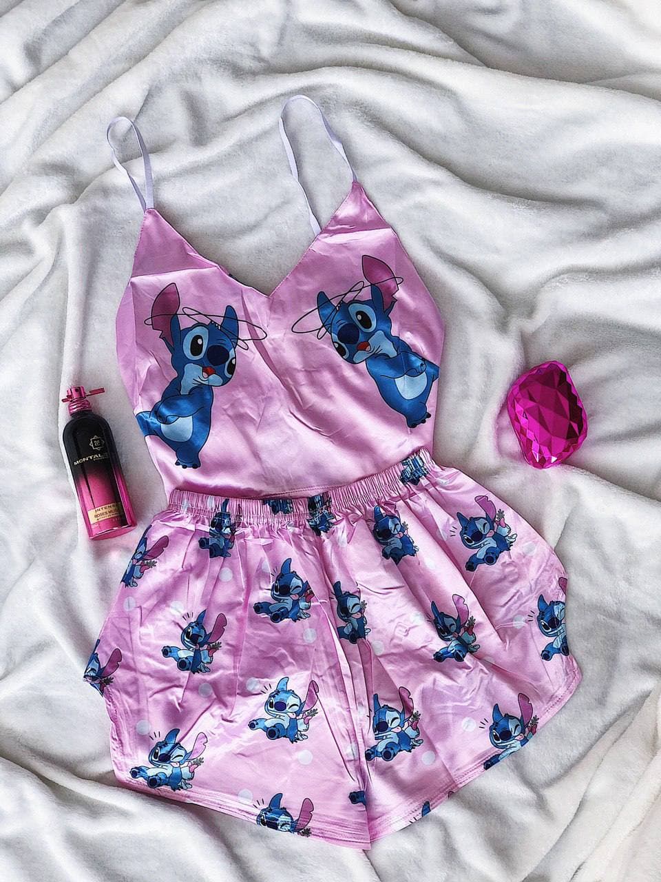 

Пижама женская Stitch майка шорты размер S