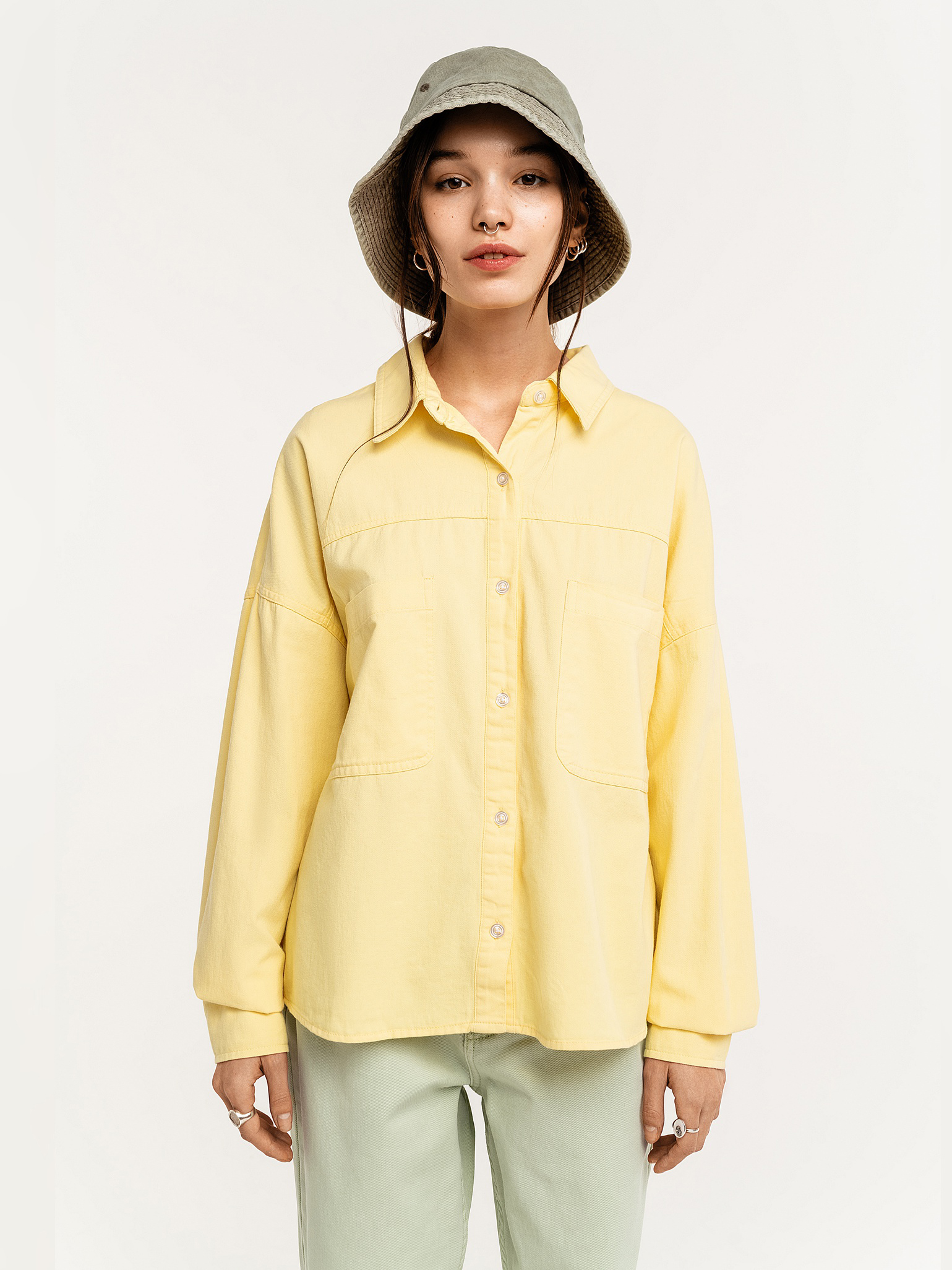 

Джинсовая рубашка Befree 2121037300-9 S Желтая