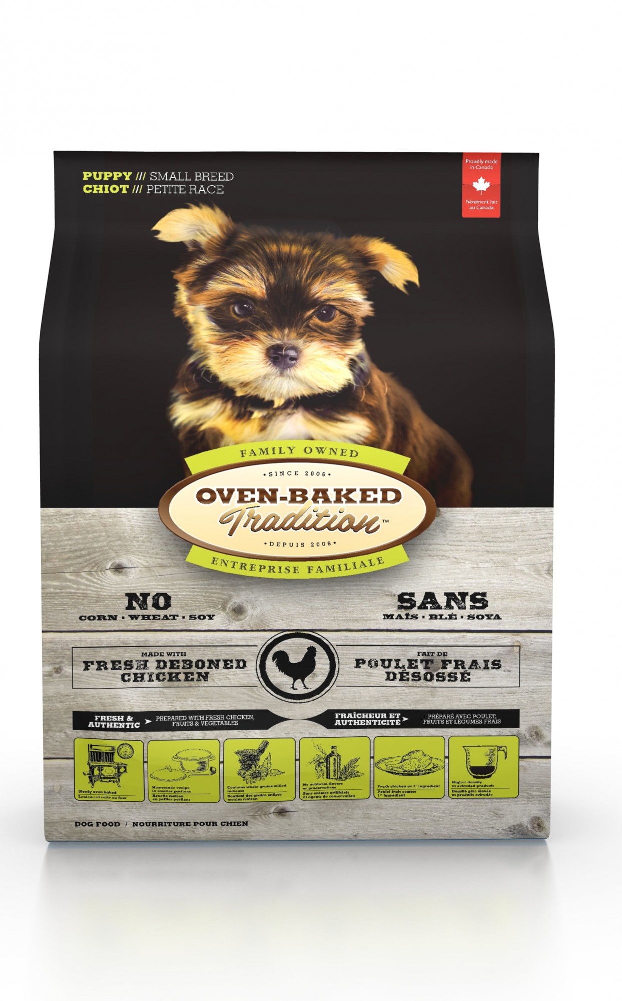 

Сухой корм для щенков малых пород Oven-Baked Tradition Puppy Small Breed Chiken со свежим мясом курицы 1 кг (669066000548)