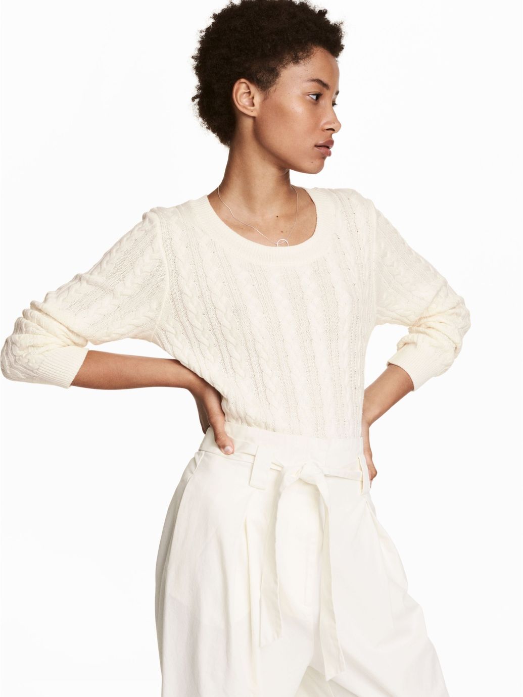 

Джемпер H&M 0504155-01 L Белый