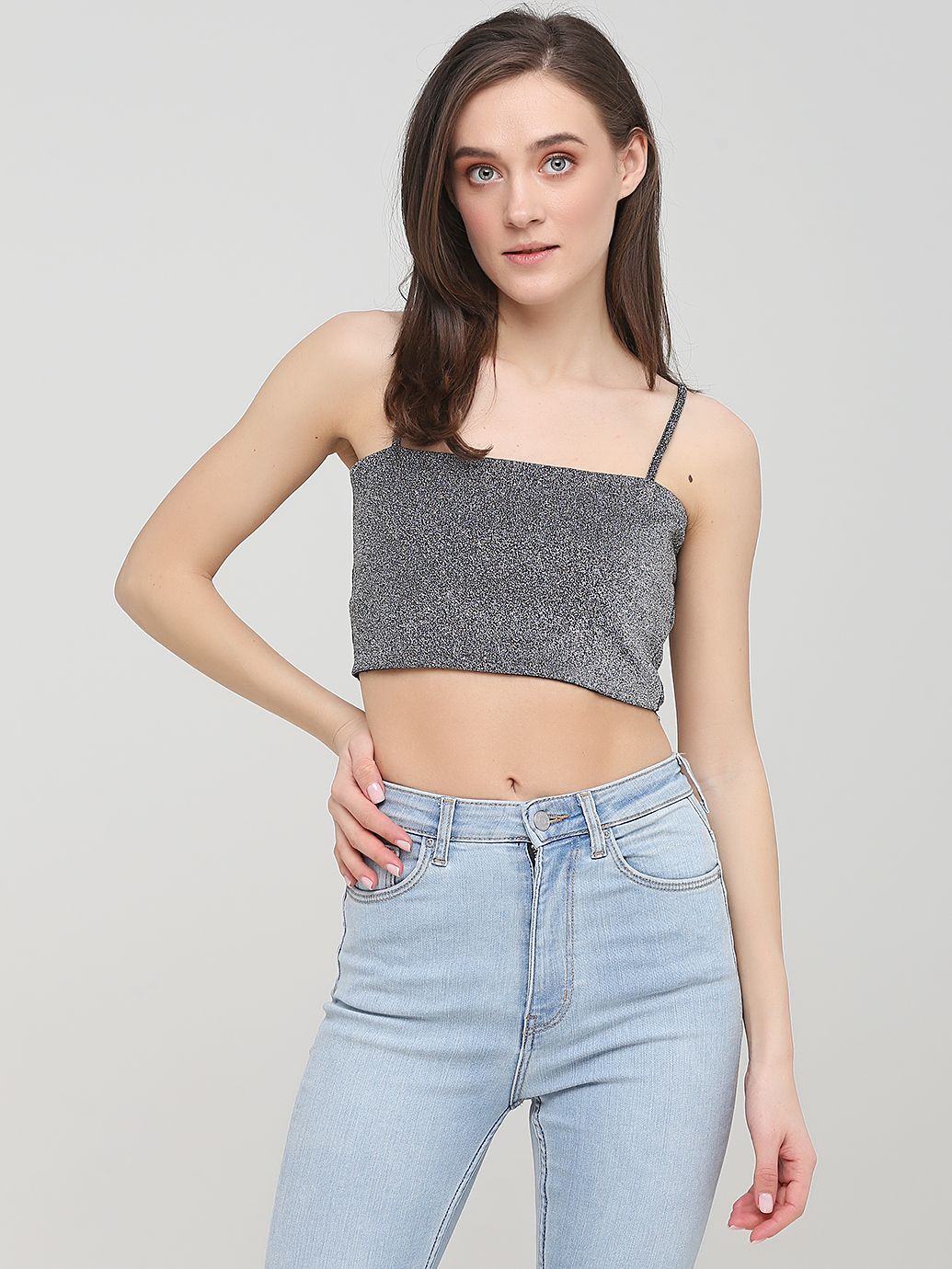 

Топ Monki 0733760  Серебристый, Топ Monki 0733760 M Серебристый