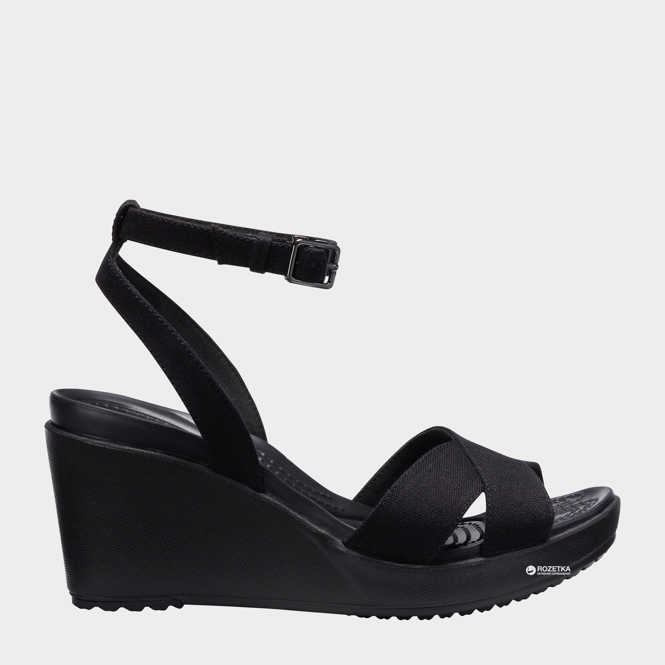 

Босоножки Crocs Leigh II CrossStrap Ankl Wdg 204950-060-W5 34-35 22.1 см Черные