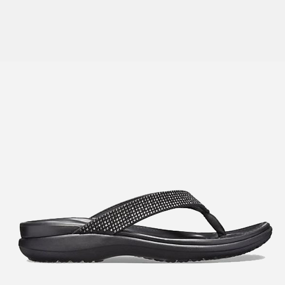 

Вьетнамки Crocs Jibbitz Capri V Diamante Flip 205632-0FE-W7 37-38 23.8 см Черные