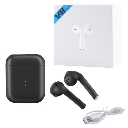 

Беспроводные bluetooth-наушники V8 5.0 с кейсом, black