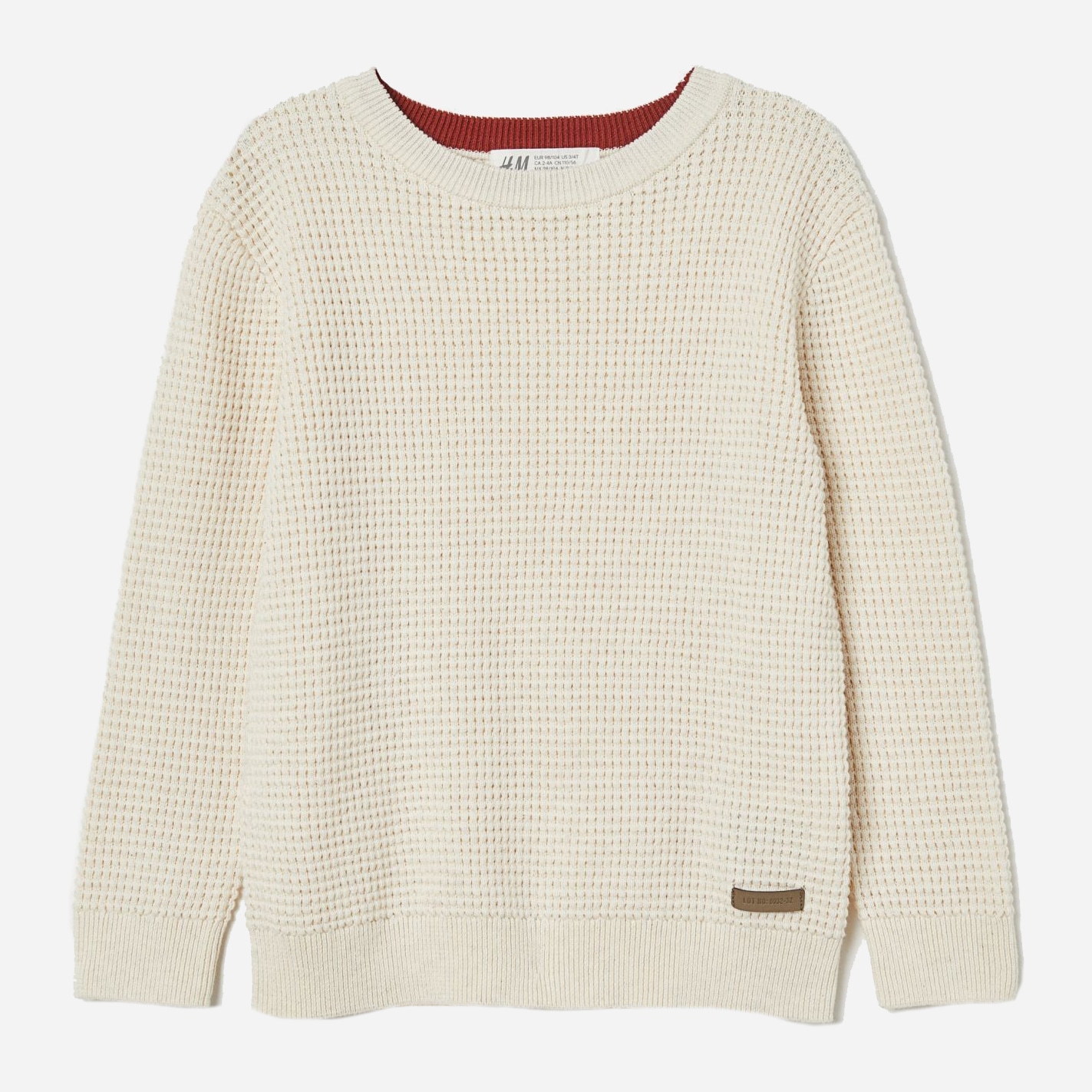 

Джемпер H&M 1202-7970562 98-104 см Молочный