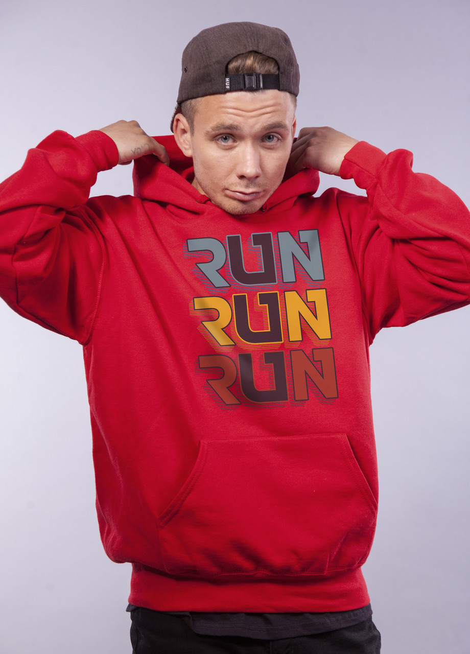 

Толстовка Красная LOYS "Run Run Run" XXL