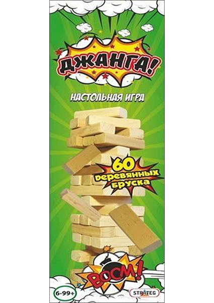 

Настольная игра «Джанга» 60 деревянных брусков 93648