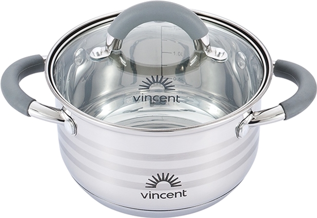 

Кастрюля Vincent с силиконом на ручках 20 см 3.6 л (VC-3179-20)