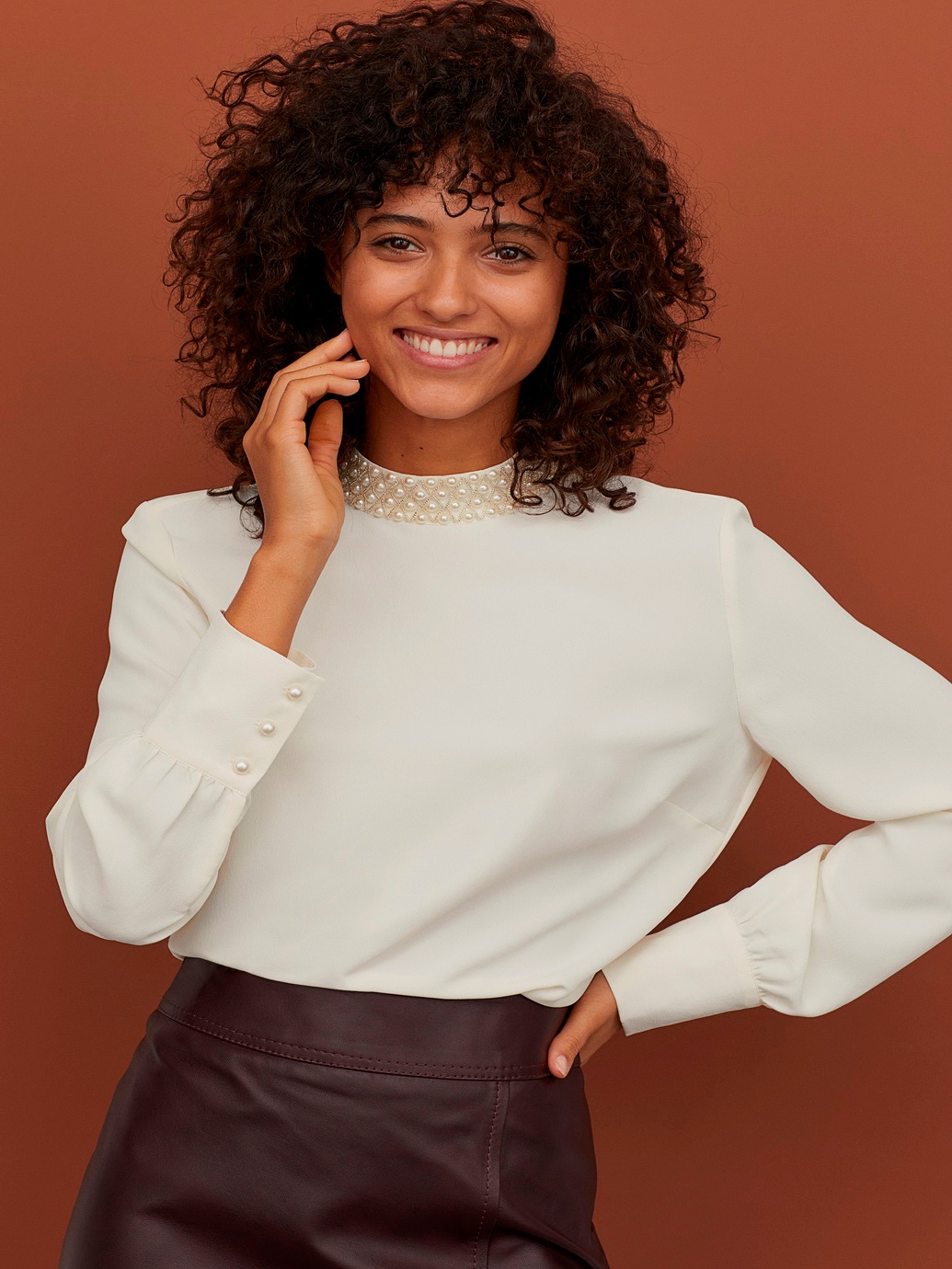 

Блузка H&M 0793045-0 32 Белая