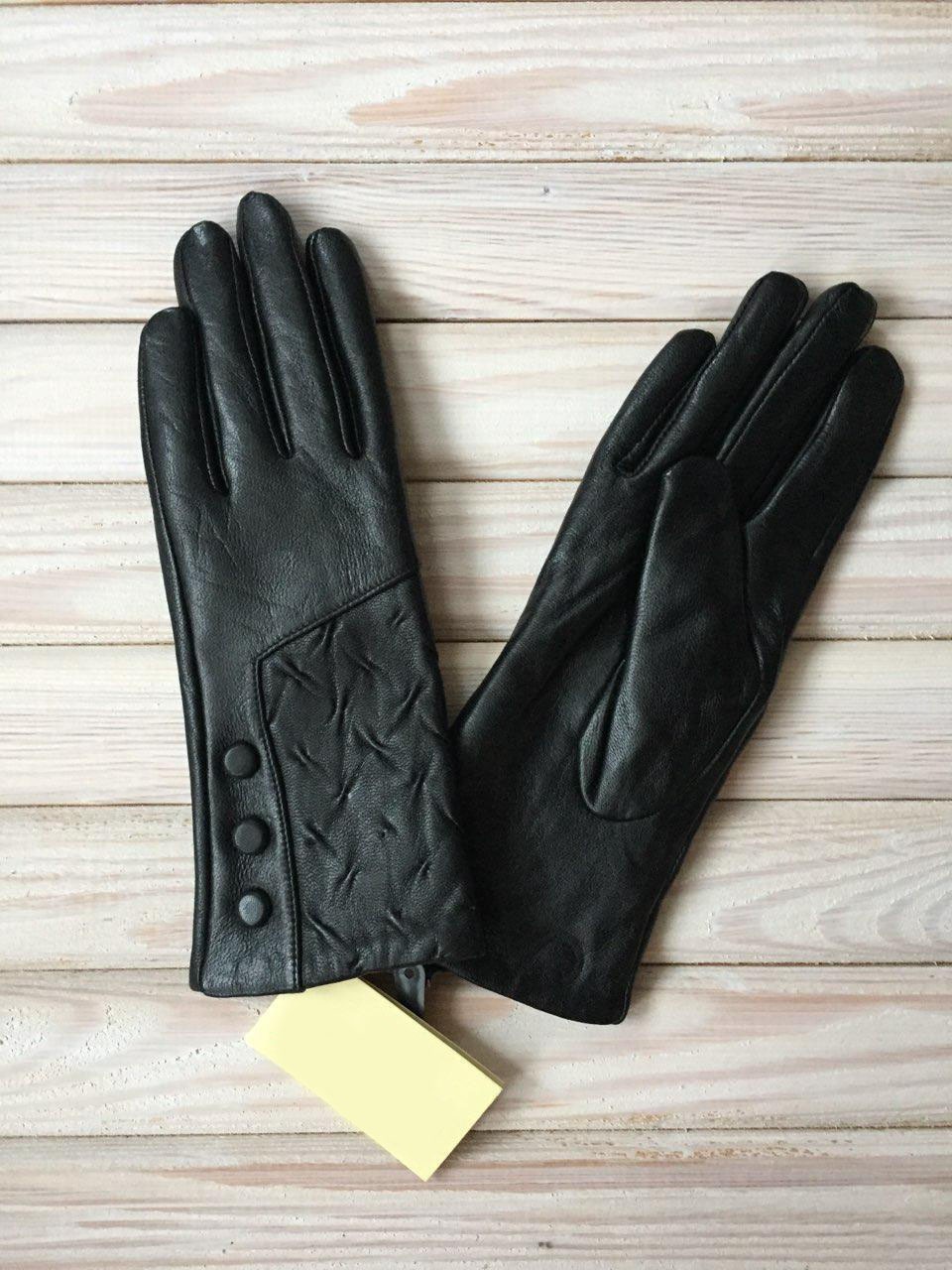 

Перчатки Free Moda кожаные 8 черные (5301)