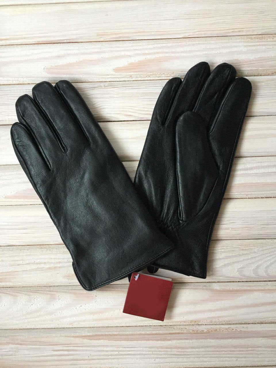

Перчатки Free Moda кожаные утпленные 12 черные (5430)