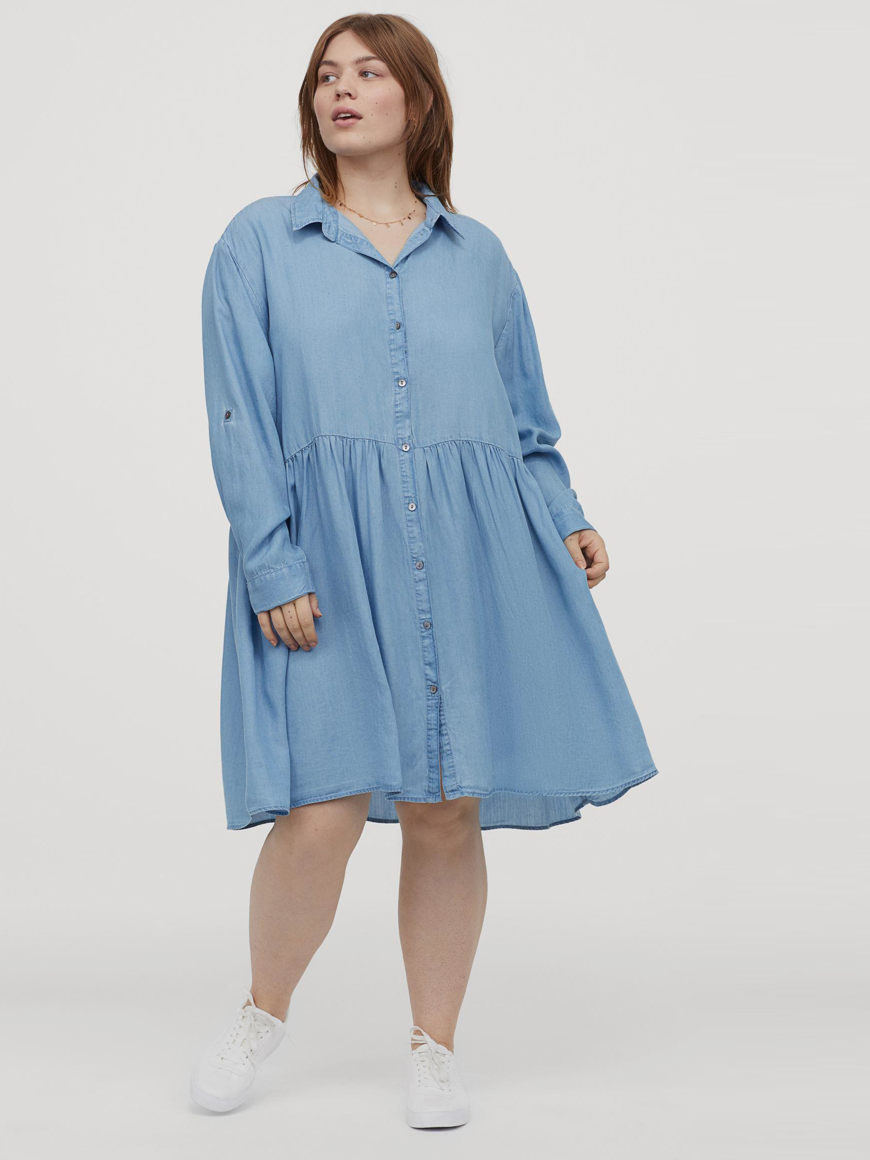 

Платье джинсовое H&M 0870351-1 L Голубое