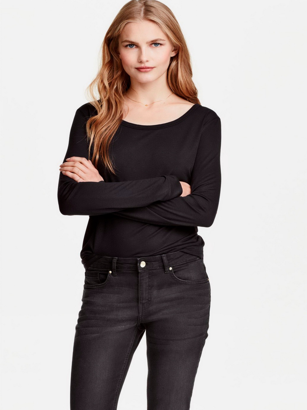 

Лонгслив H&M 0230027-4  Черный, Лонгслив H&M 0230027-4 S Черный