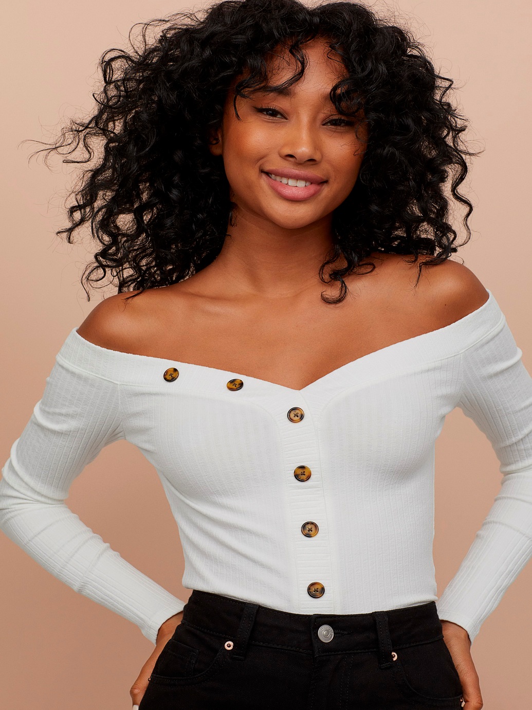 

Топ H&M 0768229-0 XS Белый
