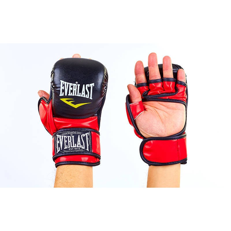 

Перчатки гибридные для единоборств ММА Everlast, код: BO-4612-BKR