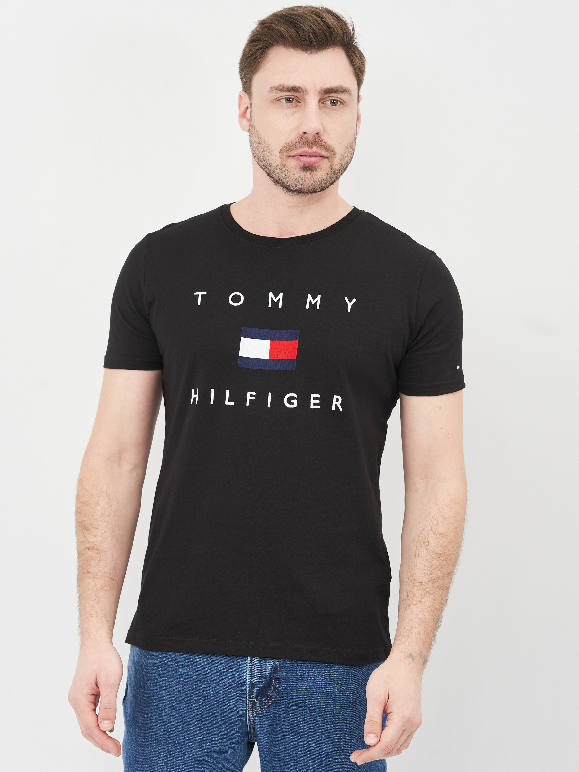 Акція на Футболка Tommy Hilfiger 10641.1 S (44) Чорна від Rozetka