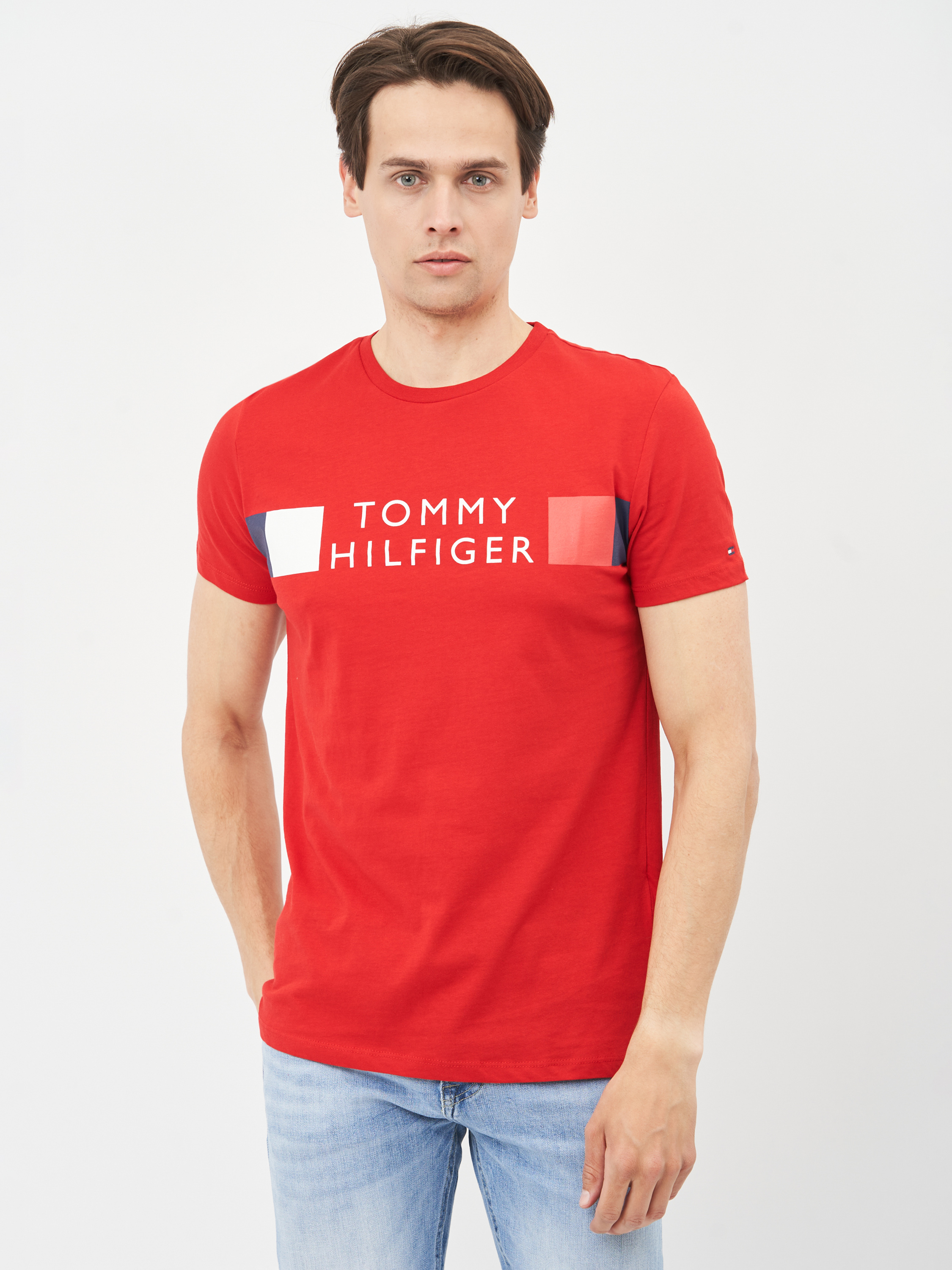 Акція на Футболка Tommy Hilfiger 10606.5 S (44) Червона від Rozetka