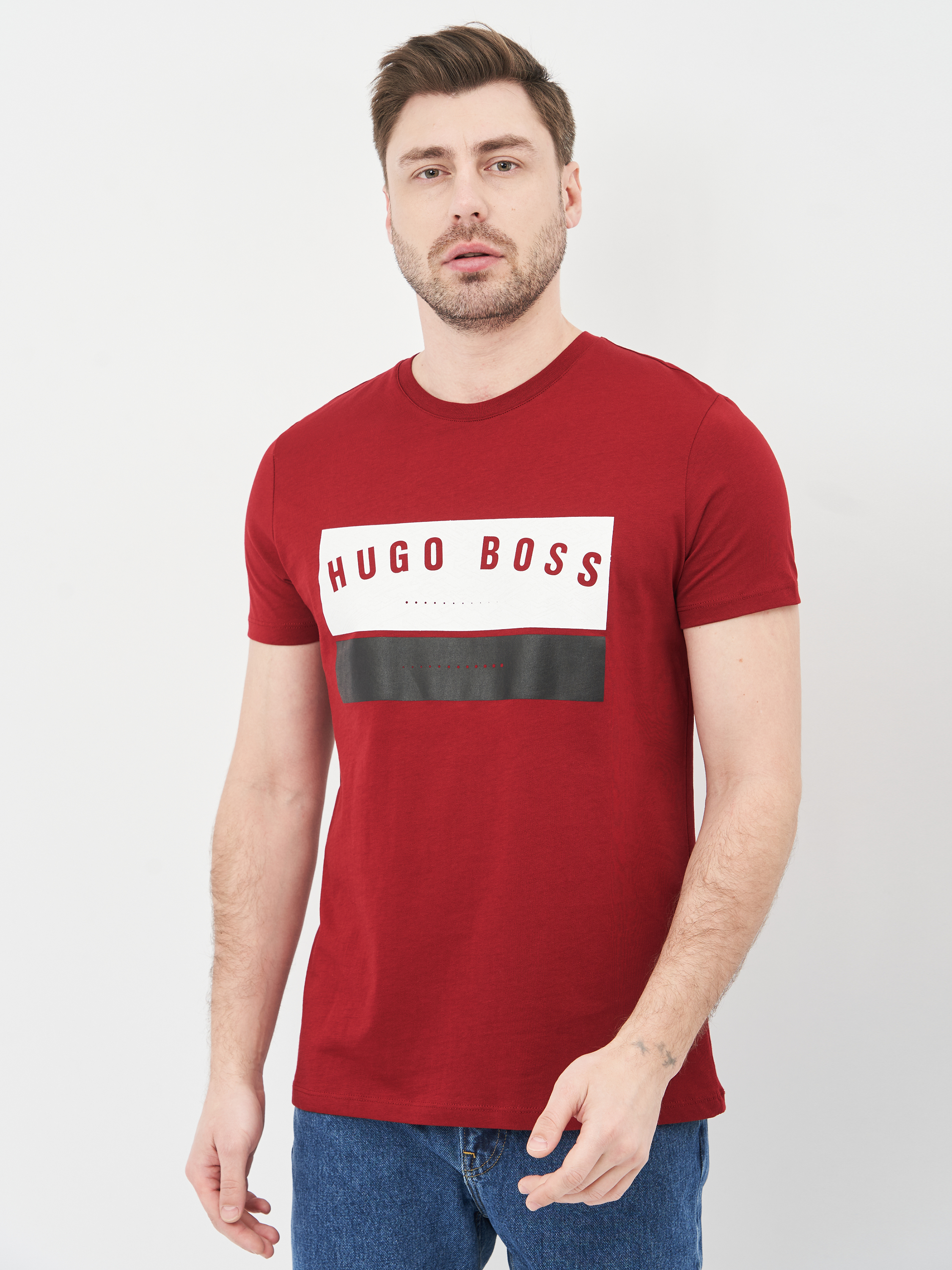 

Футболка Hugo Boss 10652.6 2XL (52) Бордовая