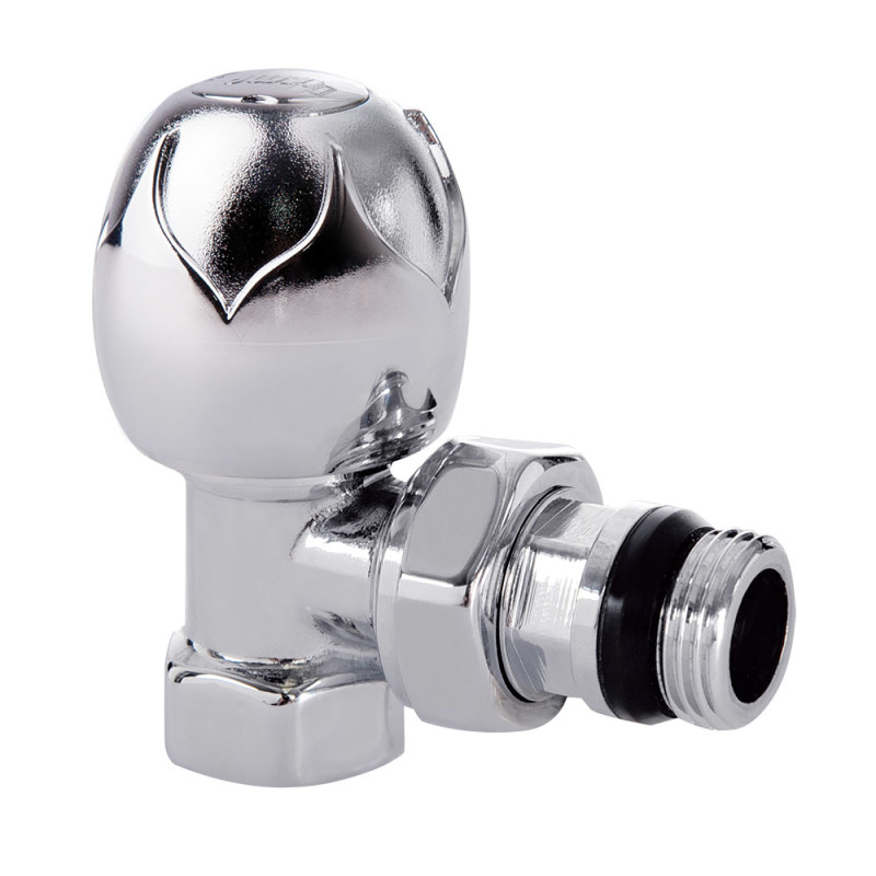 

Кран радиаторный терморегулирующий Icma №1112 угловой 1/2" с ручкой