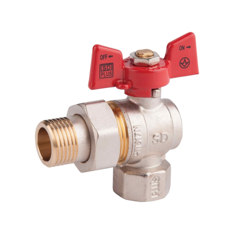 

Кран угловой SD Plus с американкой 3/4" конус SD222NW20PN40