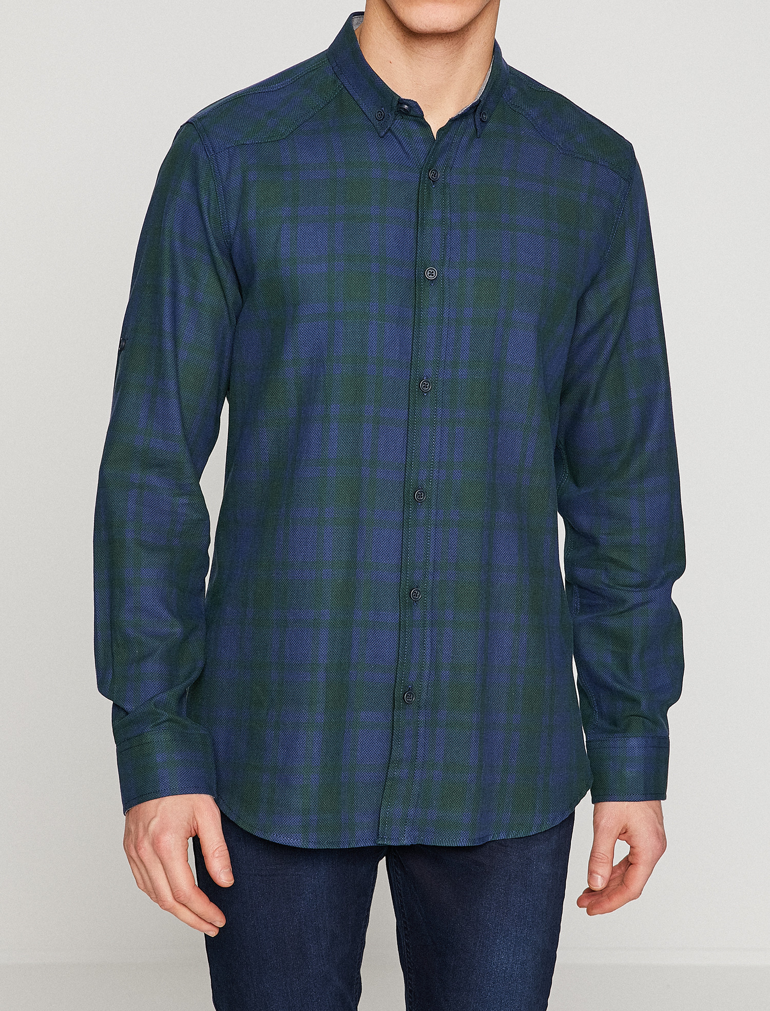 

Рубашка Koton 8YAM64175OW S Green Check