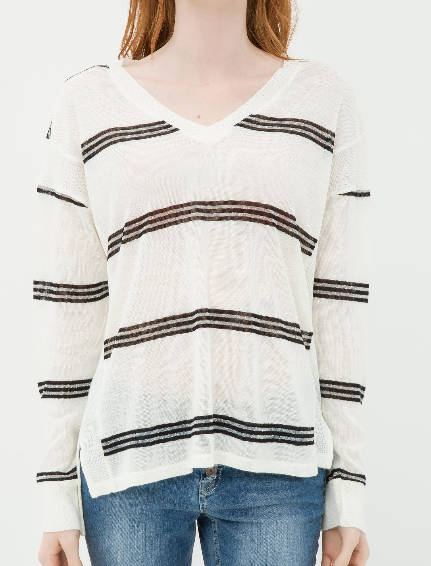 

Пуловер Koton 7KAK17963HK  Black Stripe, Пуловер Koton 7KAK17963HK L Black Stripe