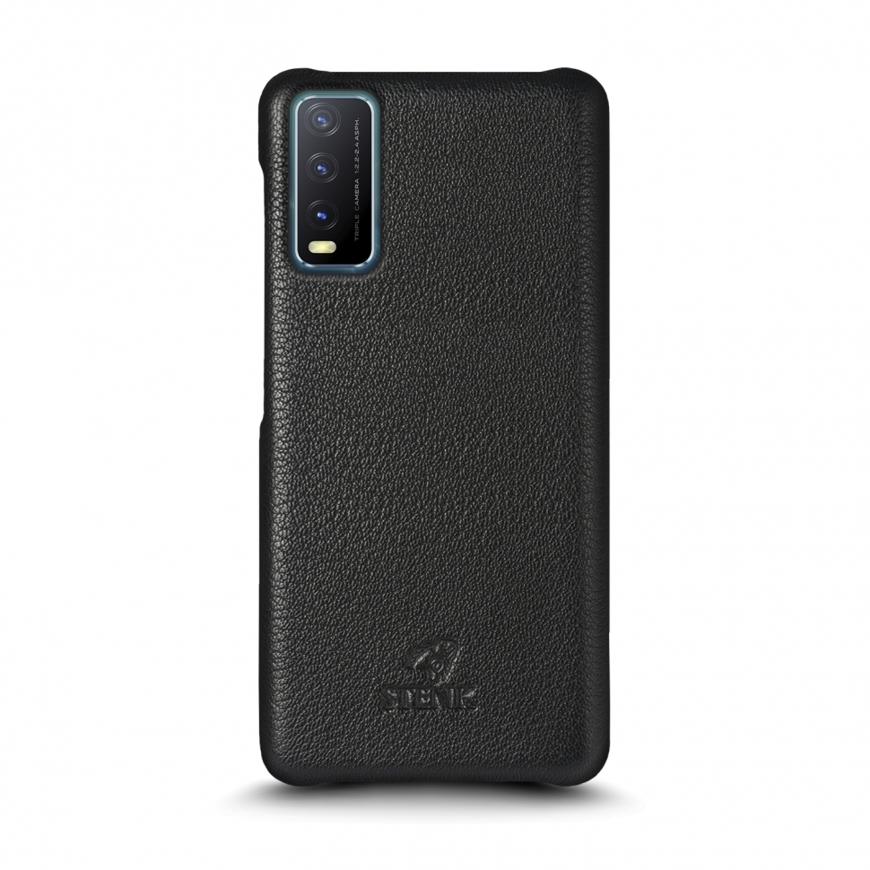 

Кожаная накладка Stenk Cover для Vivo Y20 Чёрная